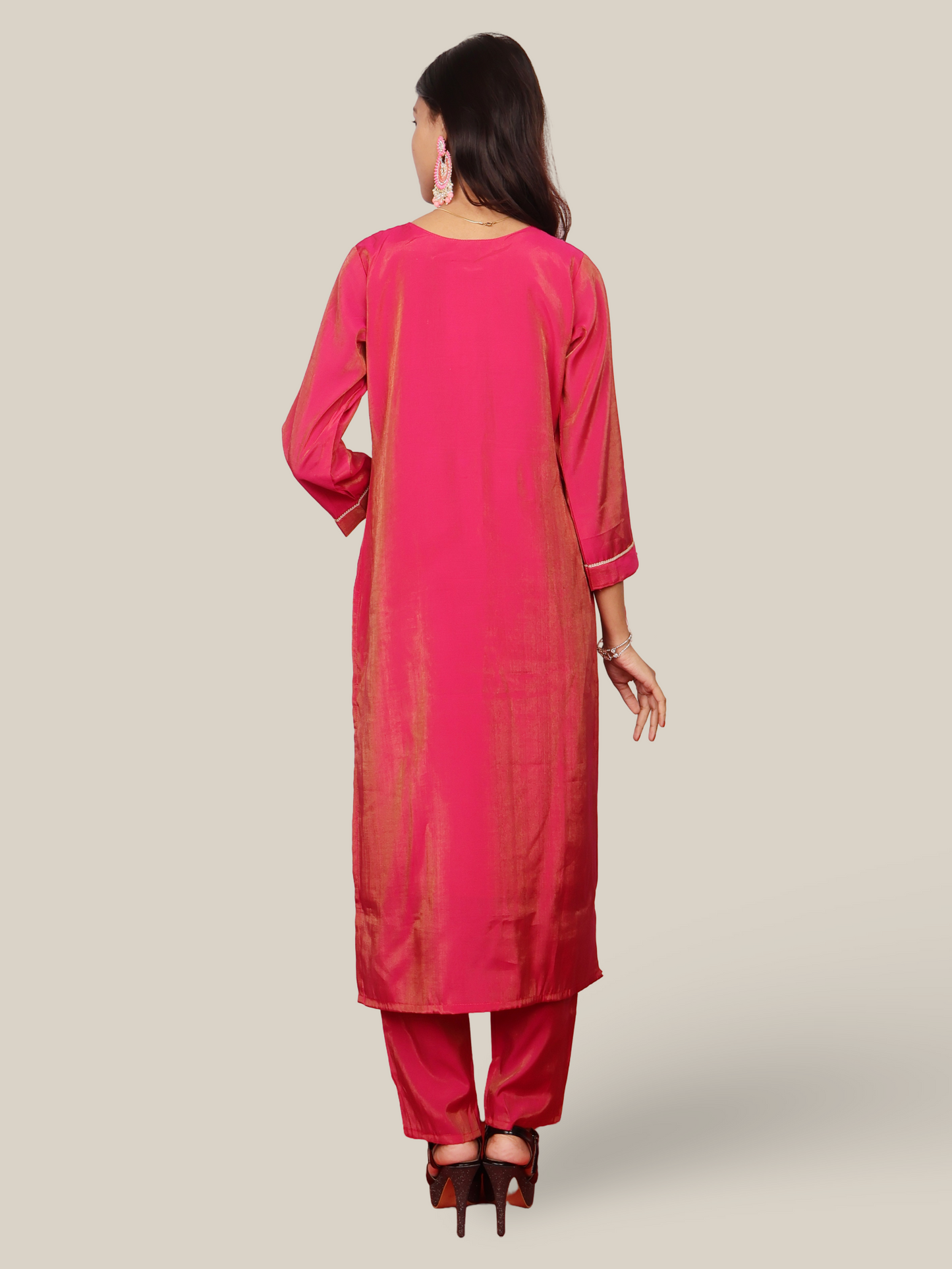 Women's Straight Kurta-Pant, and Dupatta Set